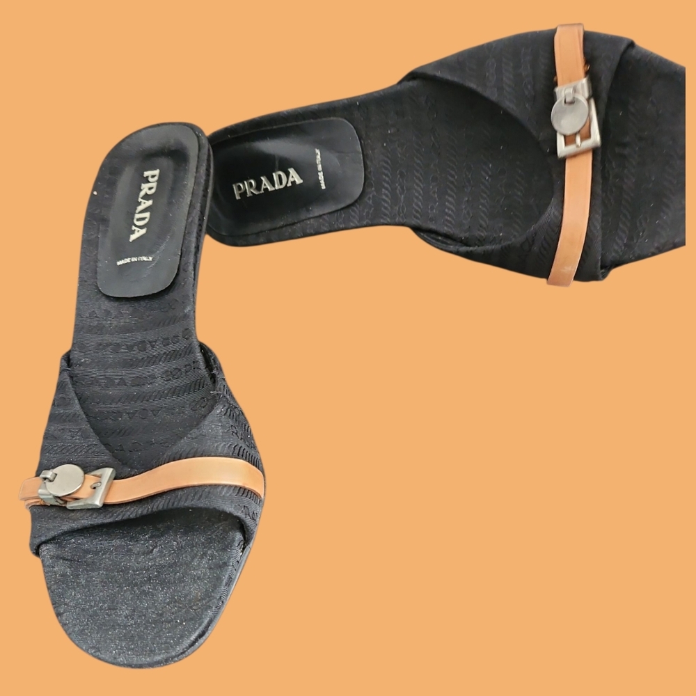 Prada Black and Tan Women's Shoes - Picture 3 of 6